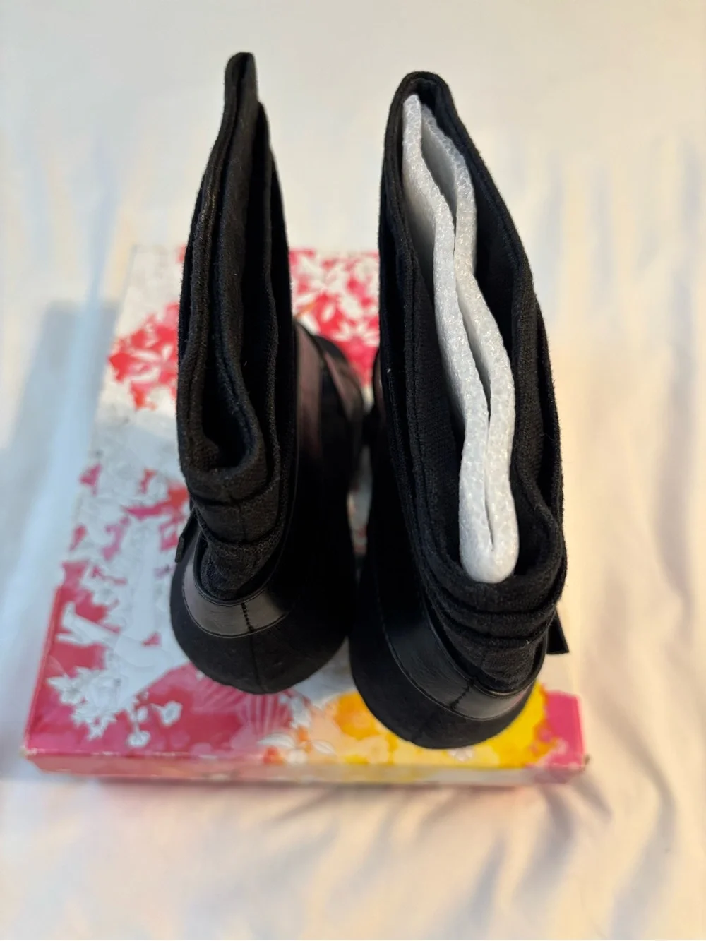 Chinese Laundry Black Wedge Sandals with Ankle Cover Size 9, *Lightly Worn*